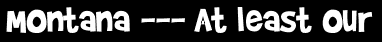 Montana --- At least our
