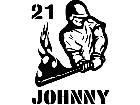  Baseball Custom Flames Decal