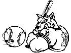  Baseball Dog Hitter M B 1 Decal