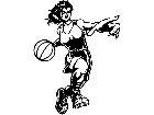  Basketball Girl Runner M B 1 Decal