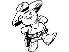  Bear Cowboy 0 4 4 V A 1 Decal