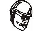  Biker Dude Head M M 1 Decal