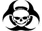  Biohazard Skull Decal
