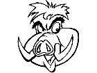  Boar Hog Head 2 M B 1 Decal
