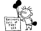  Bonerman Fart Balloons Decal