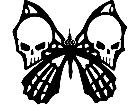 Butterfly Skull Decal