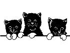  Cats Three Kittens 1 3 2 V A 1 Decal