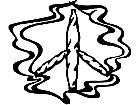  Peace Weed Joints Smoking Decal