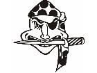  Pirate With Knife Decal