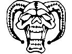  Skull Horns Decal