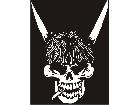  Skull Horns Cig Decal