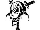  Skull Knifed Decal