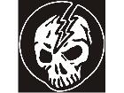  Skull Lightning Strike Decal