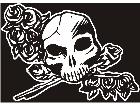  Skull Roses Decal