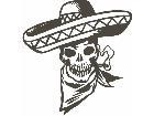  Skull Sombrero Decal