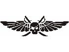  Skull Wings Sword Decal