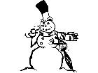  Snowman Winter 0 5 4 V A 1 Decal