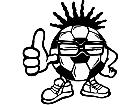  Soccer Thumb M B 1 Decal