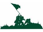  Soldiers Raising Flag 2 Decal