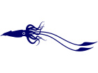  Squid Swimming Decal