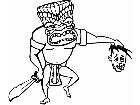 Tiki Head Hunter Man Decal