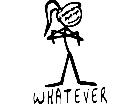  Whatever G I R L Decal