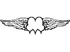  Wing Heart Decal