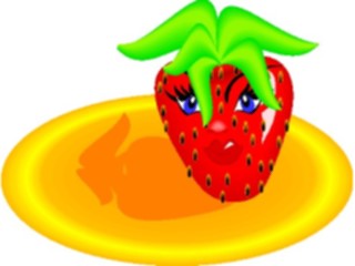 Sticker Custom Preview Image #061176 Food Drink Cartoons Strawberry Happy2