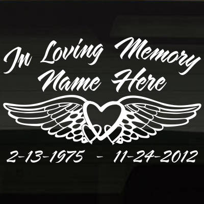AngelWingsHeart_ZCJ2M In Loving Memory Decal Main Image