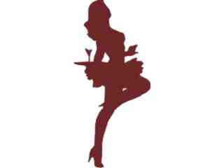  Sexy Silhouette_ 4 8 Waitress Decal Proportional