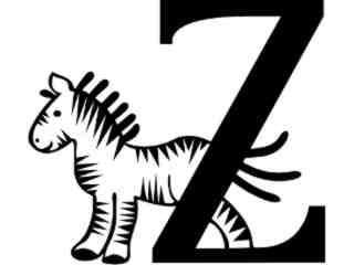  Alphabet Fun Letter Z_ 0 9 0_ V A 1 Decal Proportional
