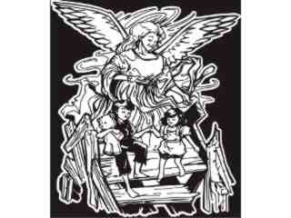  Angel With Kids_ I N V_ D T L Decal Proportional