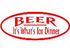  Beer For Dinner Decal