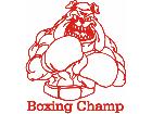  Boxing Champ Bulldog Decal