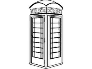  British Phone Booth T G_ P A 1_ D T L Decal Proportional
