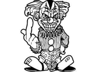  Clown Middle Finger_ D T L Decal Proportional