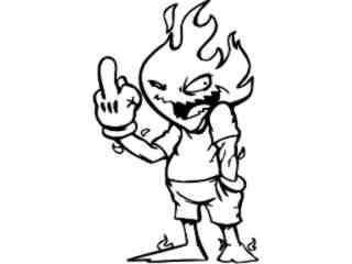  Flame Finger Boy_ G D G Decal Proportional