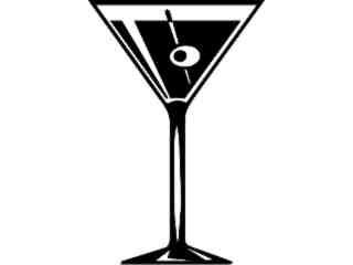  Food Drink_ Martini Cocktail_ P A 1 Decal Proportional