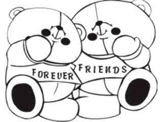  Forever Friends Bears Decal Proportional