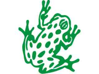  Frog Green Tree Decal Proportional