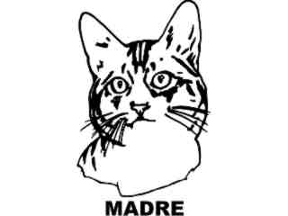  Gato Madre Cat Decal Proportional