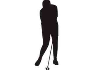  Golfer Silohouette 0 3 Decal Proportional