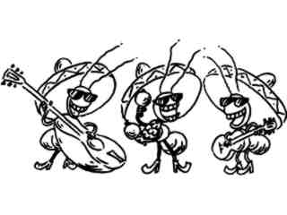  Mexican Bugs Trio Decal Proportional