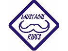  Mustache Rides Decal