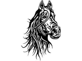  Mustang Horse Head Design_ M B 1 Decal Proportional