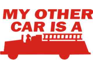  My Other Car Fire Truck Decal Proportional