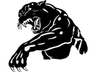  Panther Clawing Decal Proportional