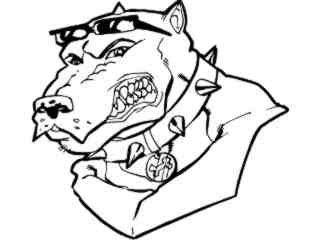  Pitbull Head_ G D G Decal Proportional