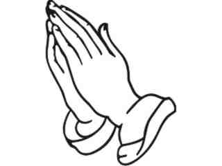  Praying Hands Decal Proportional