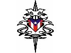  Puerto Rico Tribal Spike C L 1 Decal